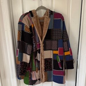 Patchwork Multicolor Women's Coat